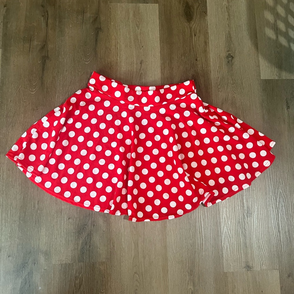 Y2K Red Polka Dot Skirt